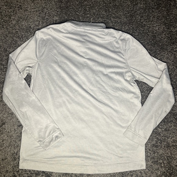 Greg Norman Shirt Mens Grey  Small Long Sleeve 1/4 Zip Mock Neck Golf Outdoor - Picture 6 of 7